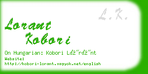 lorant kobori business card